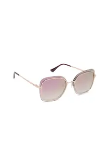 French Connection Women Pink Lens & Square Sunglasses with UV Protected Lens FC 7569 C1 S