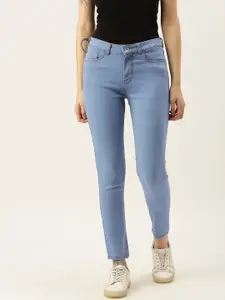 Flying Machine Women Blue Veronica Skinny Fit Mid Rise Light Fade Stretchable Jeans