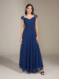 20Dresses Women Navy Blue Georgette Maxi Dress