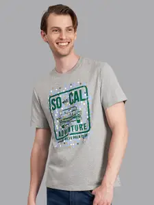 Beverly Hills Polo Club Men Grey Graphic Printed T-shirt