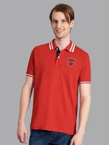 Beverly Hills Polo Club Men Red Polo Solid Collar T-shirt