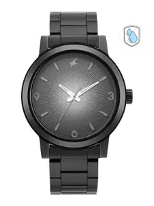 Fastrack Men Black Brass Dial & Black Straps Analogue Watch 3245NM02