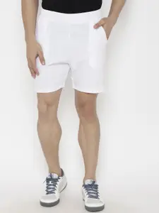 CHKOKKO Men White Running Sports Shorts