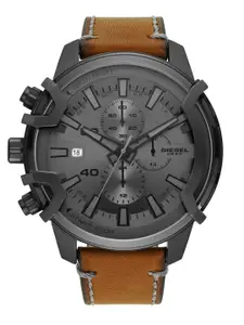 DIESEL Men Grey Dial Analogue Griffed Chronograph Watch DZ4569