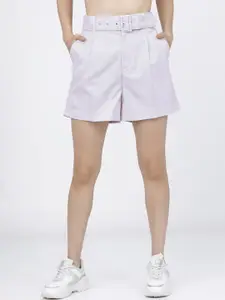 Basics By Tokyo Talkies Women Purple Regular Shorts