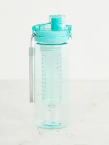 Home Centre Blue Solid Single Wall Infuser Bottle With Flip Lid 700 ML
