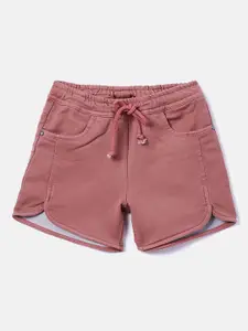 Crimsoune Club Girls Pink Regular Shorts