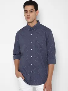 AMERICAN EAGLE OUTFITTERS Men Blue Opaque Printed Casual Shirt