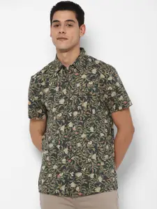 AMERICAN EAGLE OUTFITTERS Men Grey Floral Opaque Printed Casual Shirt