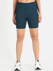 ATHLISIS Women Teal Skinny Fit Sports Shorts