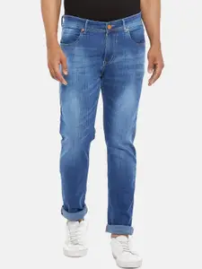 People Men Blue Slim Fit Heavy Fade Jeans