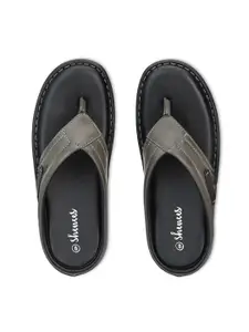 SHENCES Men Grey Comfort Sandals