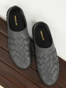MENGLER Men Grey Shoe-Style Sandals