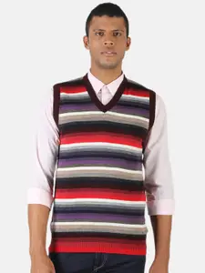 Monte Carlo Men Multicoloured Striped Sweater Vest