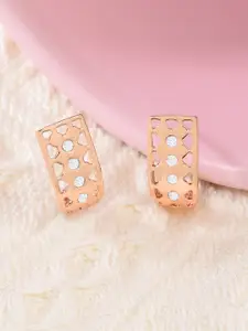 AMI Rose Gold Contemporary Studs Earrings