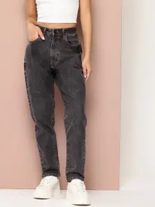 Harvard Women Boyfriend Fit High-Rise Bleached Stretchable Cropped Jeans