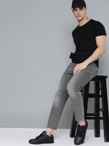 Harvard Men Grey Slim Fit Light Fade Stretchable Jeans
