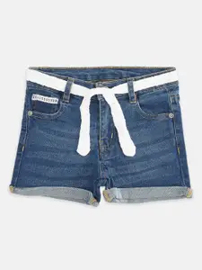 Pantaloons Junior Girls Blue Denim Shorts
