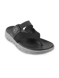 Mochi Men Black & Grey Comfort Sandals