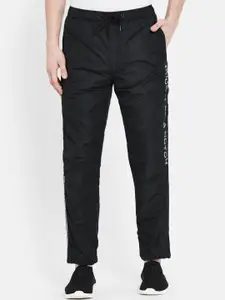 Octave Men Black Solid Regular-Fit Track Pants