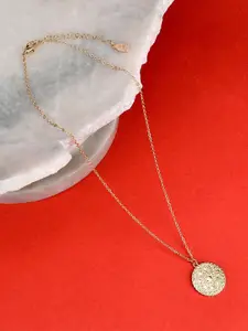 Accessorize London Gold-Toned Flower Pendant Necklace