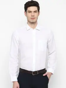 Turtle Men White Slim Fit Opaque Formal Shirt