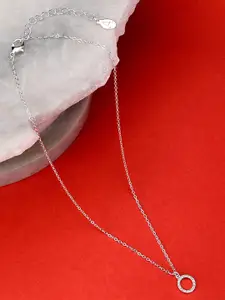 Accessorize London Women Crystal Pave Cut Out Circle Pendant Necklace