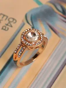 TOKYO TALKIES X rubans FASHION ACCESSORIES Gold-Plated Handcrafted Zircon Finger Ring