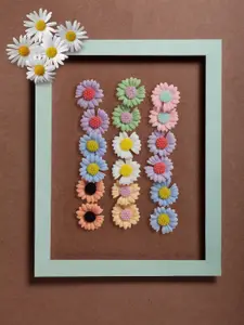 VOGUE PANASH  Set Of  9 Floral Drop Earrings