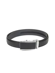 Calvadoss Men Black Textured PU Belt