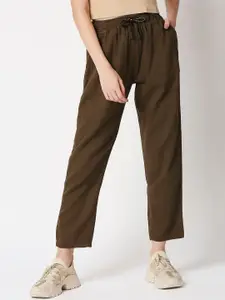 High Star Women Brown Relaxed Fit High-Rise Jeans