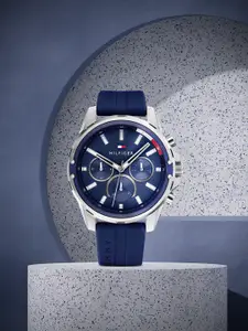 Tommy Hilfiger Men Navy Blue Dial & Straps Mason Analogue Watch TH1791791W