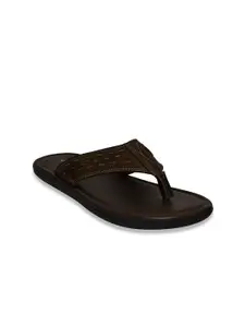 Ajanta Men Brown Woven Designed Comfort Sandals