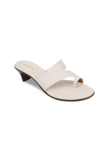 Rocia White Block Sandals