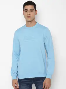 Allen Solly Sport Men Blue Embossed Print Sweatshirt