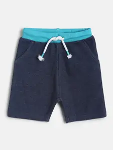MINI KLUB Boys Navy Blue Regular Shorts