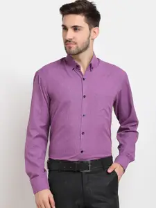 JAINISH Men Purple Smart Opaque Formal Shirt