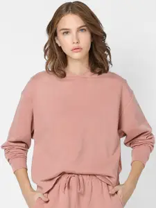 ONLY Women Pink Hooded Sweatshirt