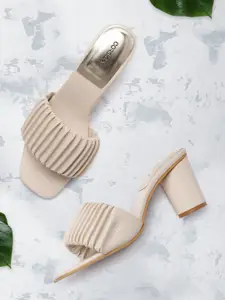 CORSICA Cream-Coloured Open Toe Heels