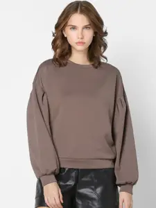 ONLY Women Brown Sweatshirt