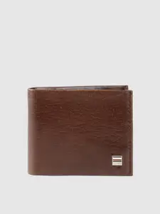 Tommy Hilfiger Men Brown Leather Two Fold Wallet