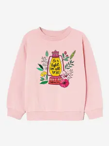 Naughty Ninos Naughty Ninos Girls Pink Printed Sweatshirt