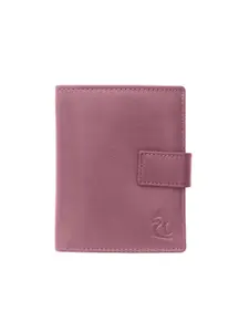 Kara Men Maroon Solid Two Fold Leather Wallet