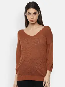 Van Heusen Woman Women Brown Pullover