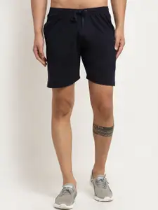 MACK JONNEY Men Navy Blue Solid Regular Shorts