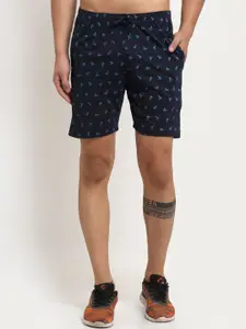 VIMAL JONNEY Men Navy Blue Printed Regular Shorts