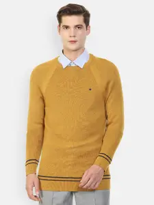 Louis Philippe Men Khaki Pullover