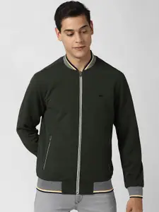 Peter England Casuals Men Olive Green Bomber Jacket