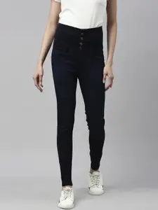 ZHEIA Women Blue Skinny Fit High-Rise Stretchable Jeans