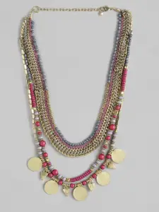 RICHEERA Multicoloured Gold-Plated Layered Necklace